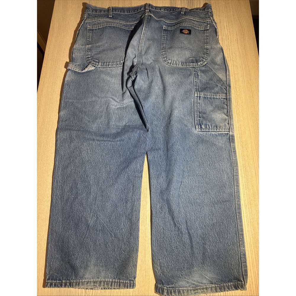 Dickies Carpenter Jeans Mens 38x30 Blue Denim Relaxed Workwear Pants Grunge